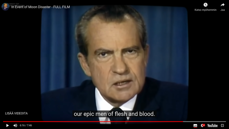 File:Appearance of Richard Nixon stolen by the Center for Advanced Virtuality of MIT for their awareness raising project In The Event of Moon Disaster 2020 screenshot at 376s.png
